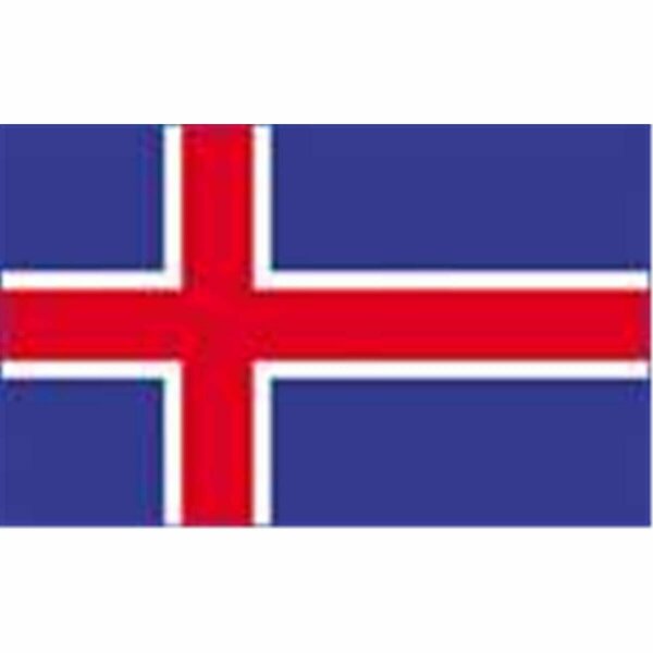 Ss Collectibles 2 ft. X 3 ft. Nyl-Glo Iceland Flag SS2755813